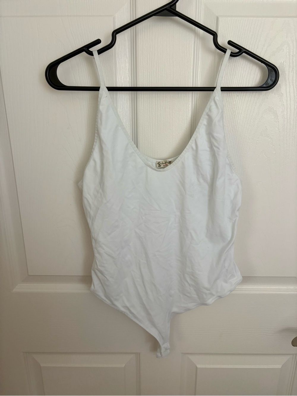 Free people Women’s White Scoop Neck Bodysuit - Classic Layering Piece